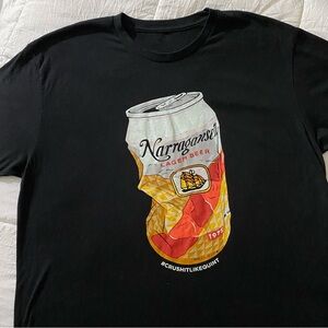 Narragansett Lager Beer Crush It Like Quint Tee Black Tshirt